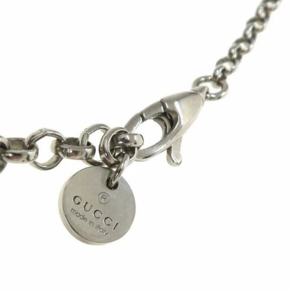 GUCCI Interlocking G Round Necklace 20" Silver 925 Auth #3742F - Picture 6 of 6
